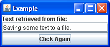 saved text read from file.