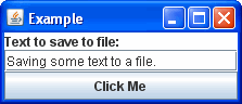 Before text written to file.